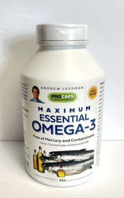 Andrew Lessman Maximum Essential Omega-3  360 Capsules 02-28-25