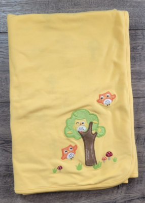 Baby Girl Boy New Gymboree Yellow Forest Owl Baby Swaddle Blanket