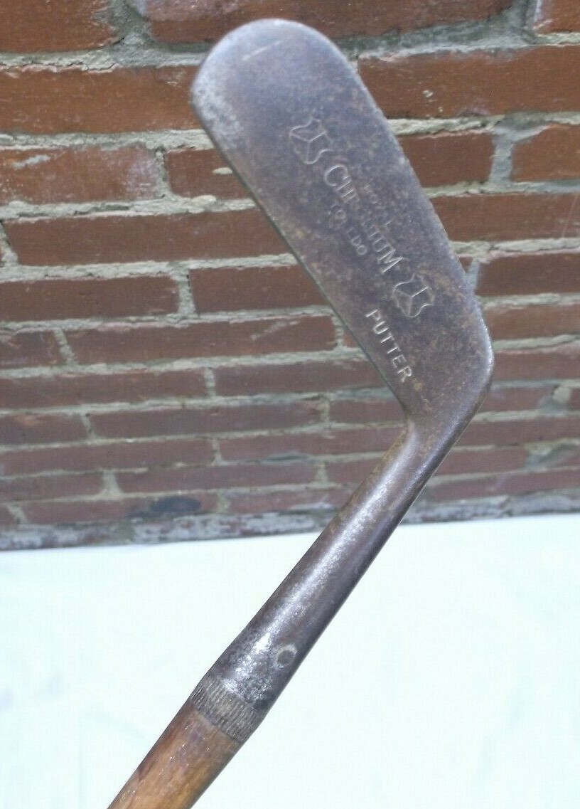 Antique Royal Chromium Toledo #10 Hickory Shaft Putter Golf Club
