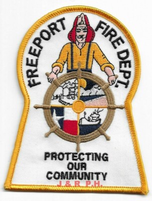 *NEW*  Freeport  Fire Dept., Texas  (3.5'' x 4.5'' size)  fire patch