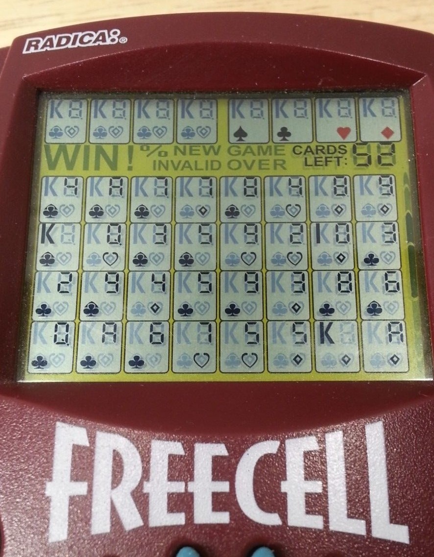 Radica - FreeCell - Handheld Electronic Game - 1999 - Tested - Nice condition