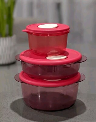 Tupperware Rock N Serve Round  Microwave  Container  250,400,800  mL New