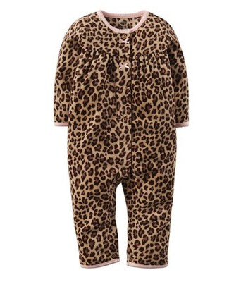 

ФЛИСОВЫЙ КОМБИНЕЗОН CARTERS BABY GIRL, 1 ШТ., КОМБИНЕЗОН С ЖИВОТНЫМ ПРИНТОМ, 9 М, Brown;multicolor