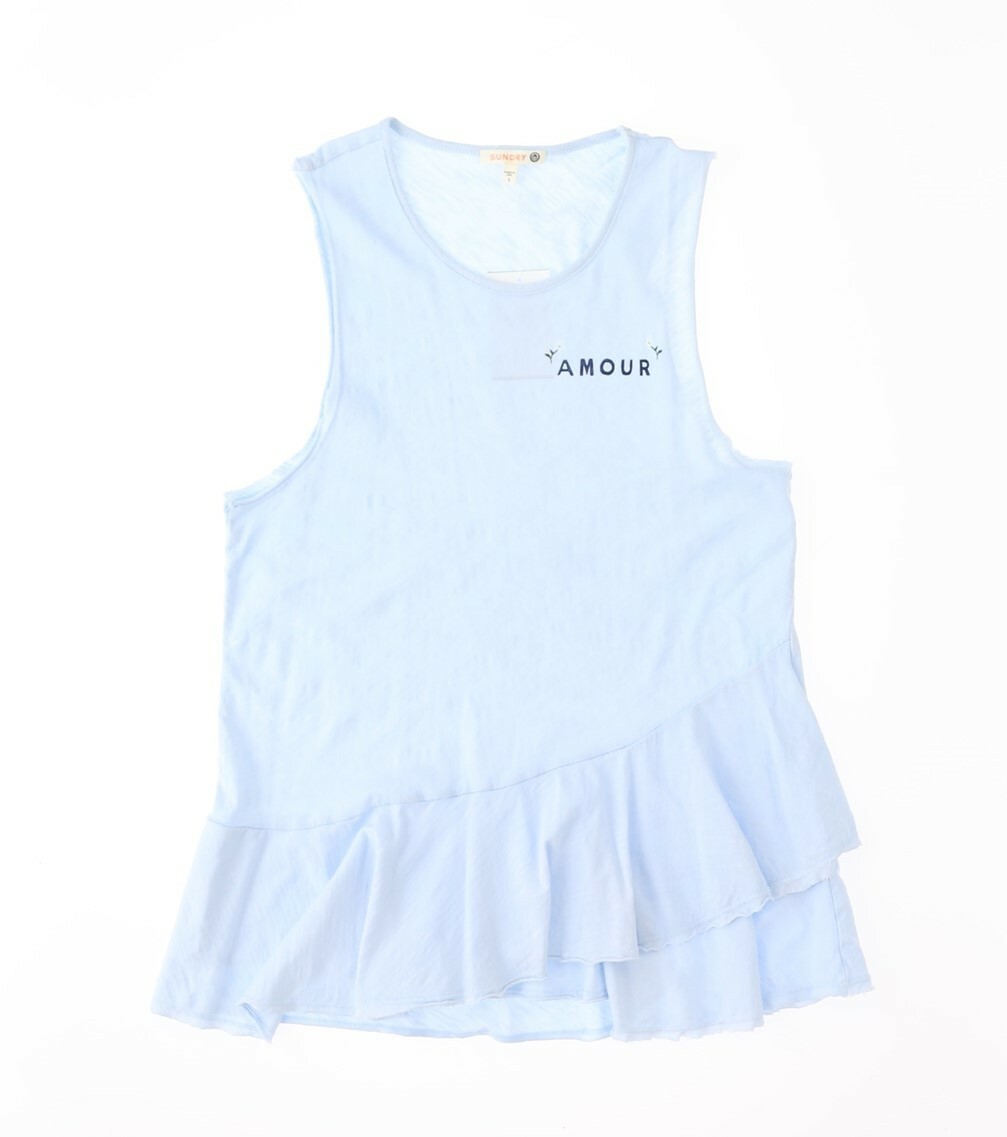 Sundry Amour Peplum Tank Top Sleeveless Sz. 3 (Large) Women's 152839