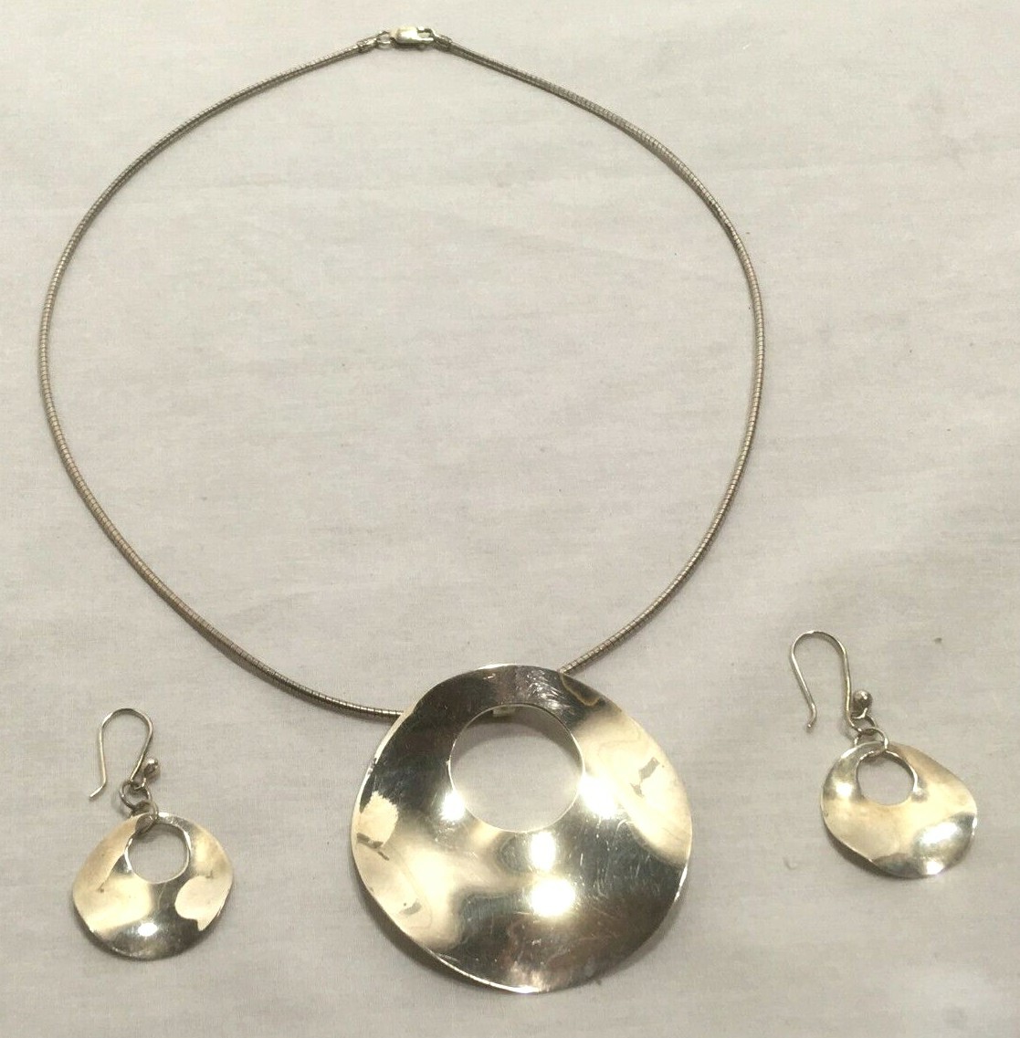 Sterling Silver Modernist Disc 18 