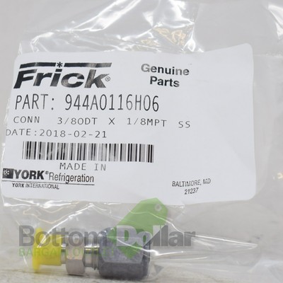 Frick 944A0116H06 Connector 3/8 ODT x 1/8 MPT SS