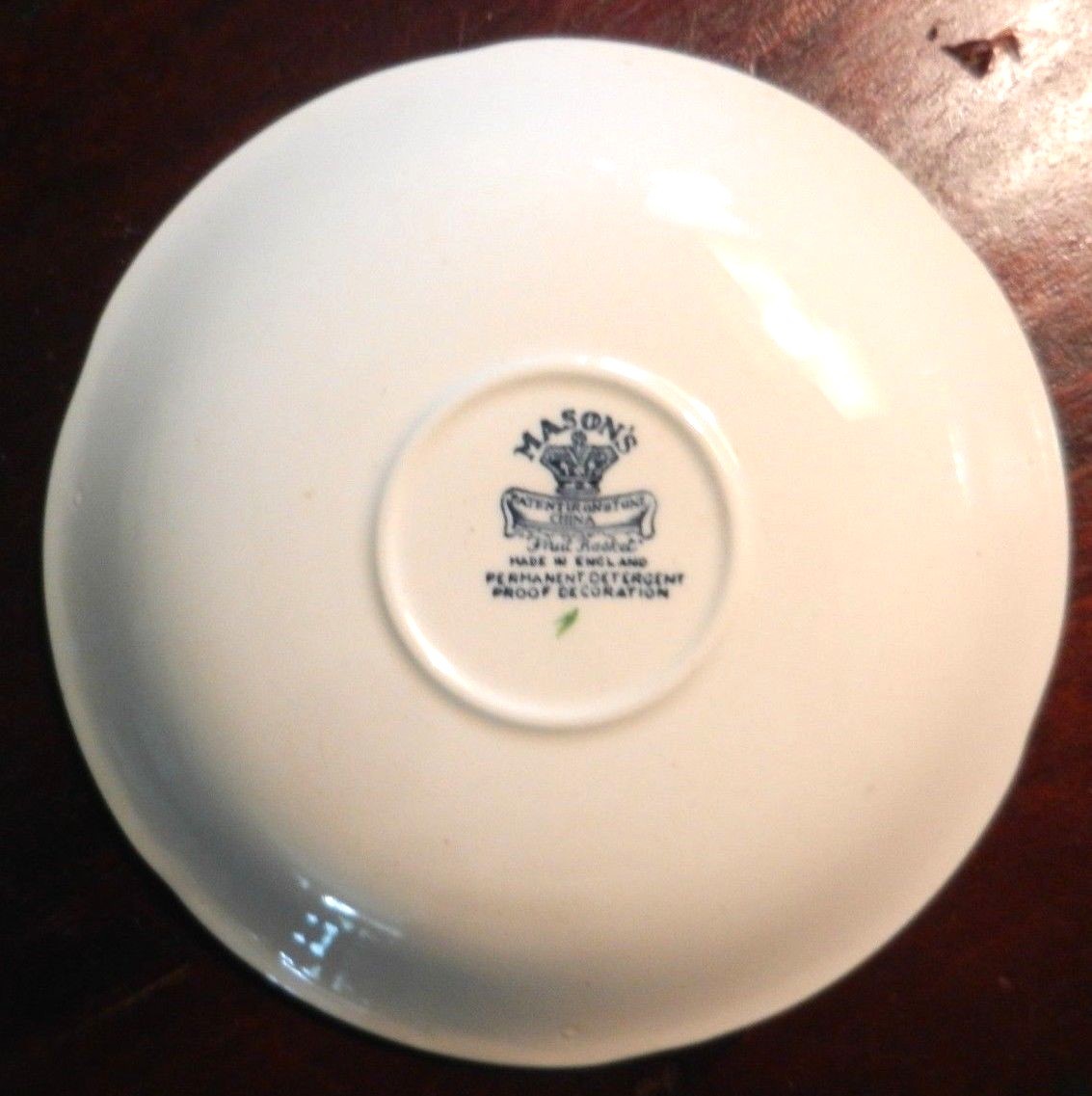 Lot of 3 Masons Ironstone Fruit Basket Blue Multicolor Saucers for Cups VG Cond