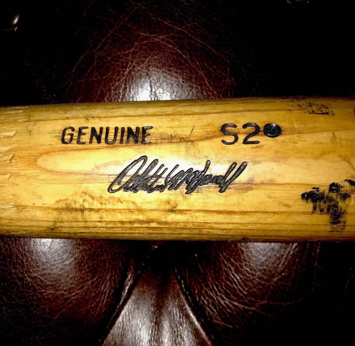 Oddibe McDowell Atlanta Braves game used bat Louisville Slugger 1989 season