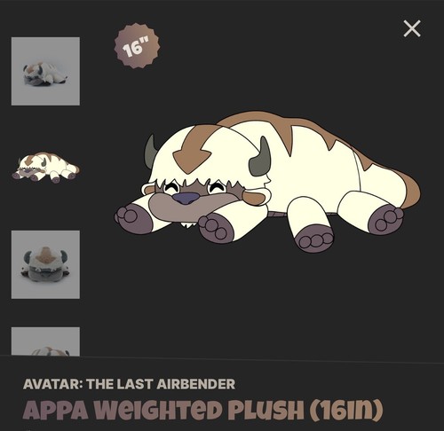 Youtooz  * Avatar  * Appa Weighted Plush *Plush 16” * NEW* In Original Packaging