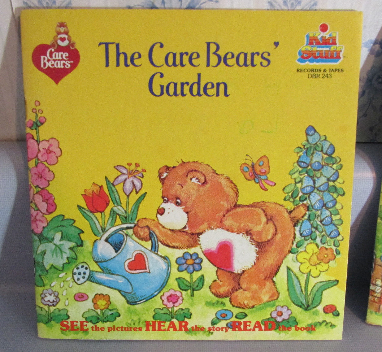 2 Vtg. Care Bears Care Bear Read Along Books - One With 45 Record DBR 243 & 242