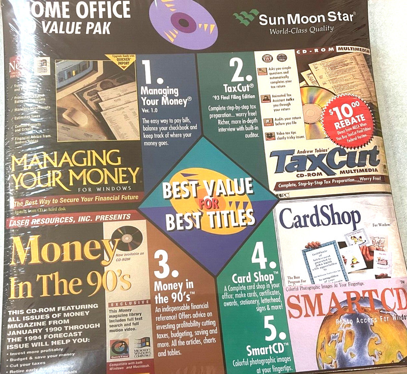 HOME OFFICE 5 CD:  MANAGING MONEY, TAX CUT, MONEY