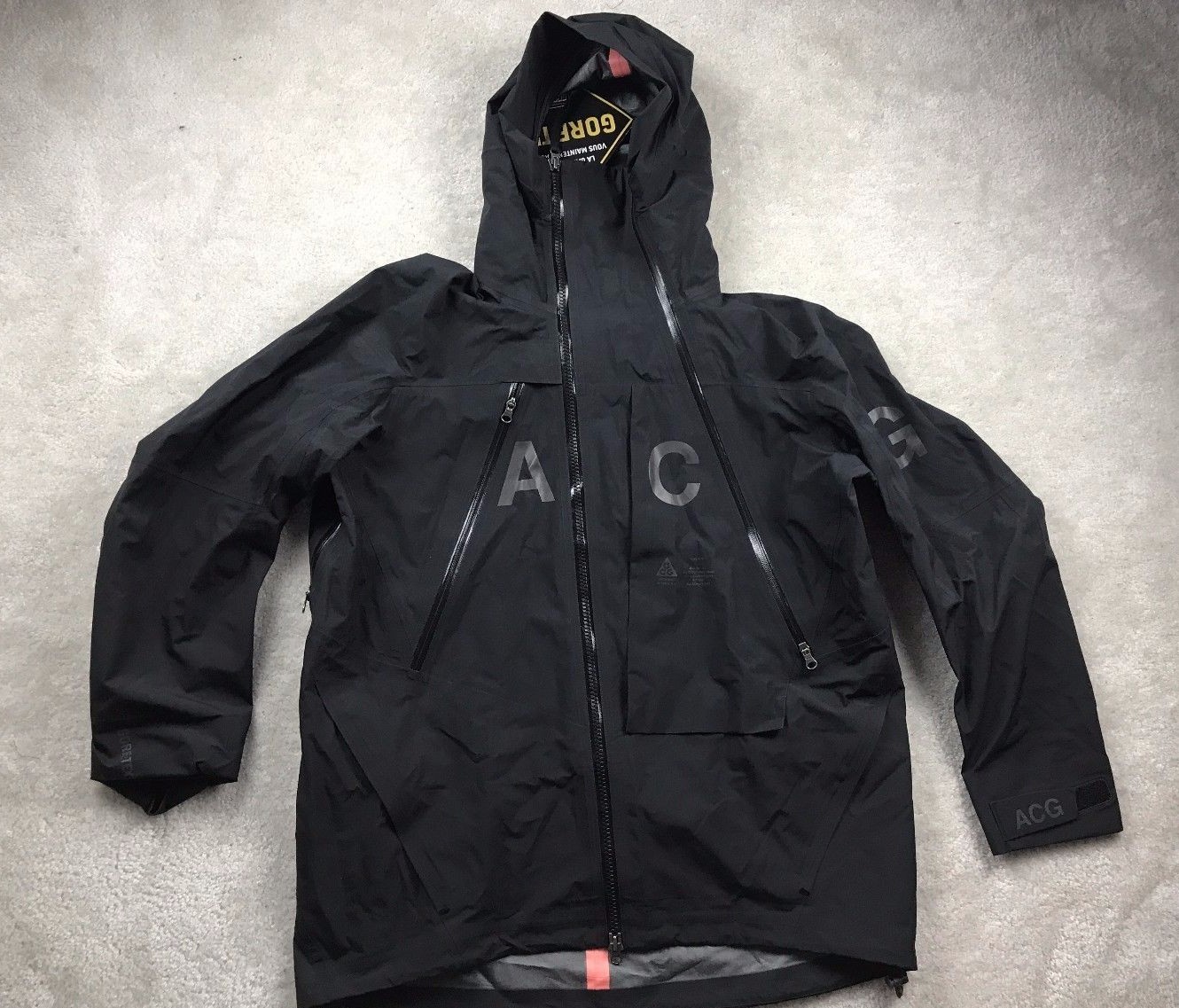 Nike NikeLab ACG Alpine Jacket Black Grey Gore-Tex Jacket Nike NikeLab ACG Alpine Jacket Black Grey Gore-Tex Jacket