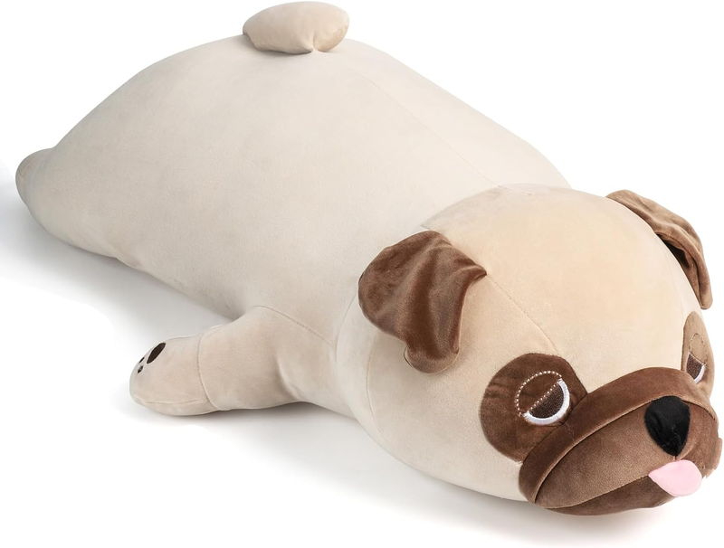 20" 3 Lbs Weighted Pug Stuffed Animals, Cute and Big Pug Plu