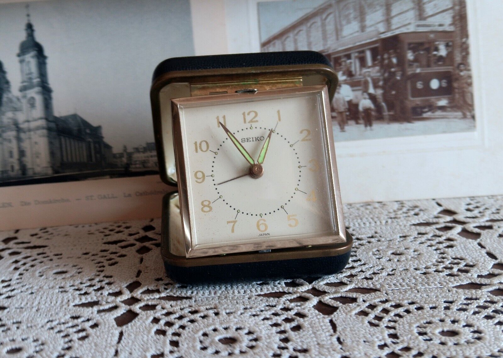 Vintage alarm clock, Seiko, travel, mechanical, wind up Vintage alarm clock, Seiko, travel, mechanical, wind up