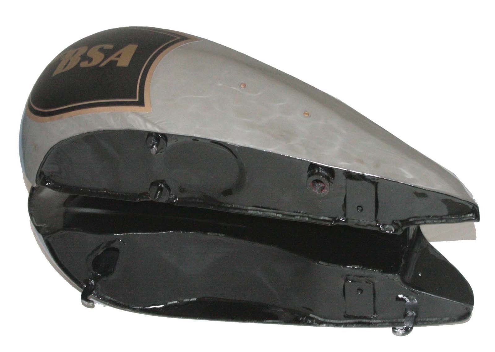 BSA C11 C10 Petrol Fuel Tank Black Painted Chrome Plated  