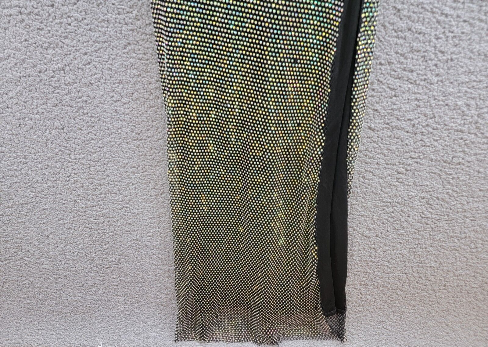 Say Yes to the Prom Embellished Sleeveless Strappy Gown Juniors' 1 Black Slit - Picture 4 of 15
