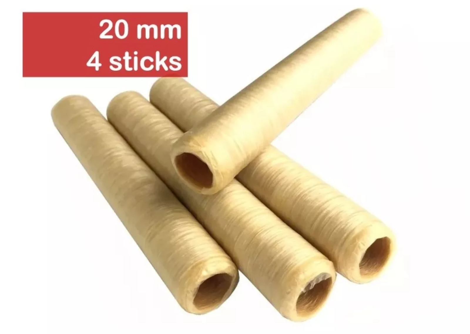 Collagen Casings Dry 20mm / 50ft for stuffing 49 Lb 360 sausages 4 sticks