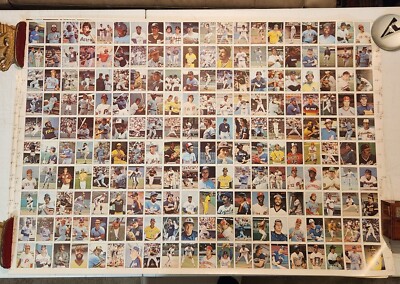 Vintage 1982 Fleer MLB Uncut Stamp Sheet *RARE*