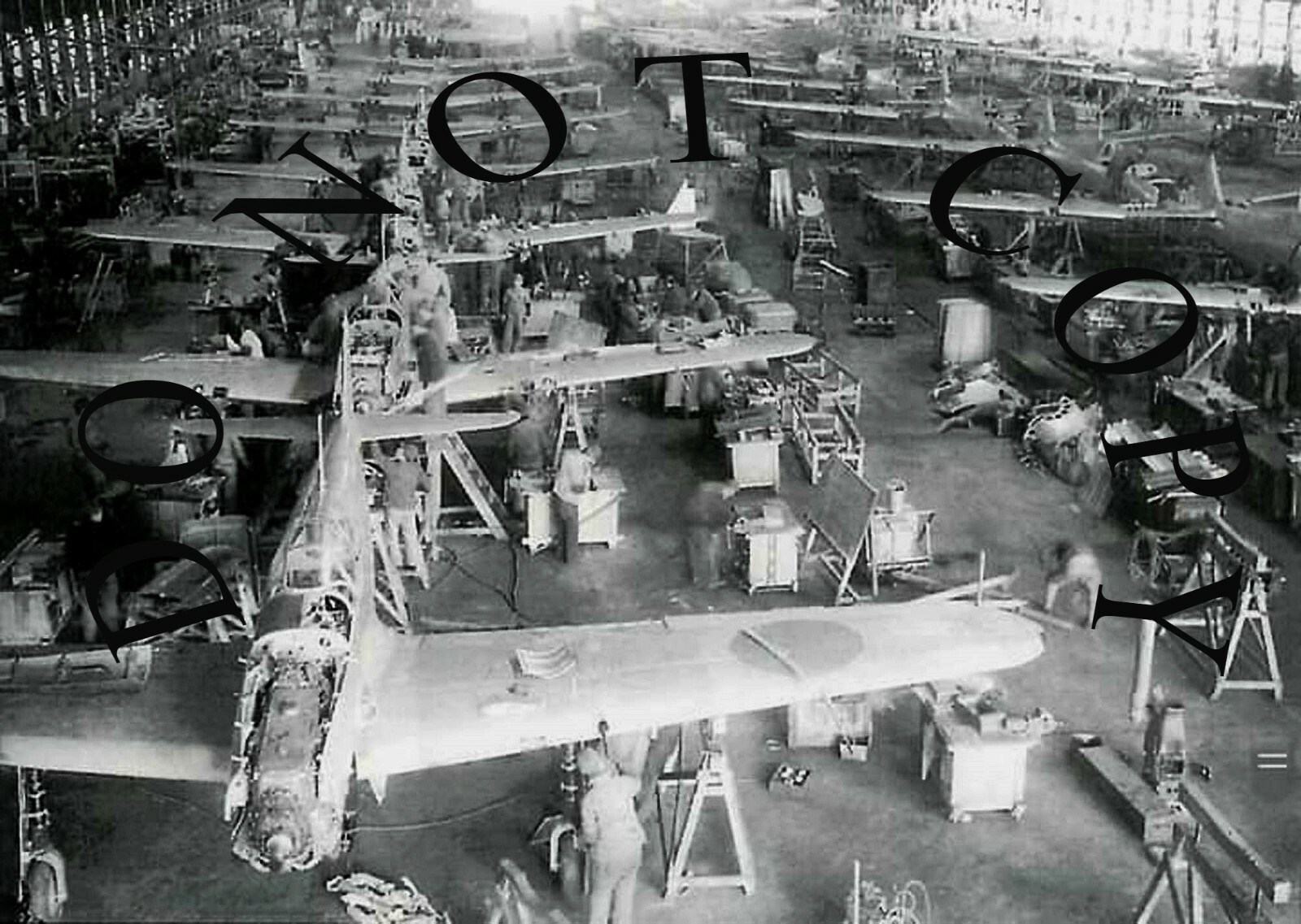 ANTIQUE WW11 8X10 REPRO PHOTO FACTORY JAPANESE KAWASAKI KI