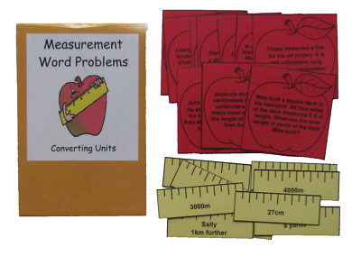 Teacher Made Math Learning Resource Center Game Measurement Word Problems