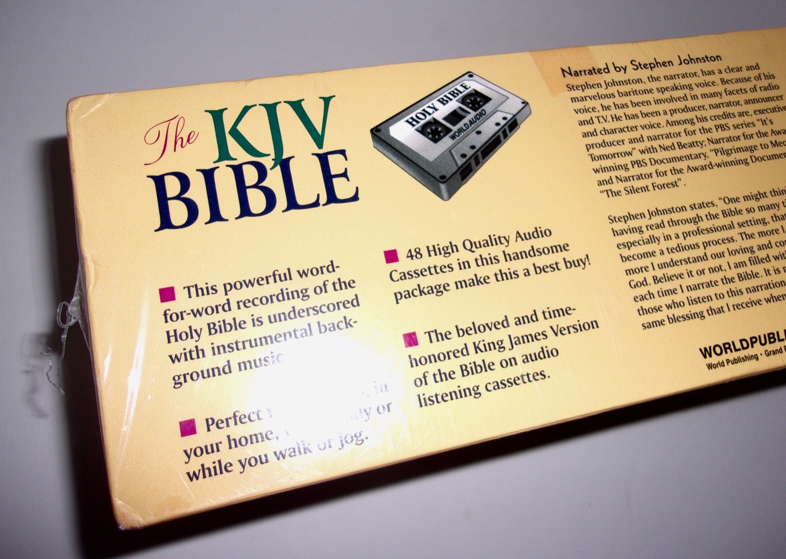 KJV Bible on Audio Cassette Narrated by Stephen Johnston King James Version 1999