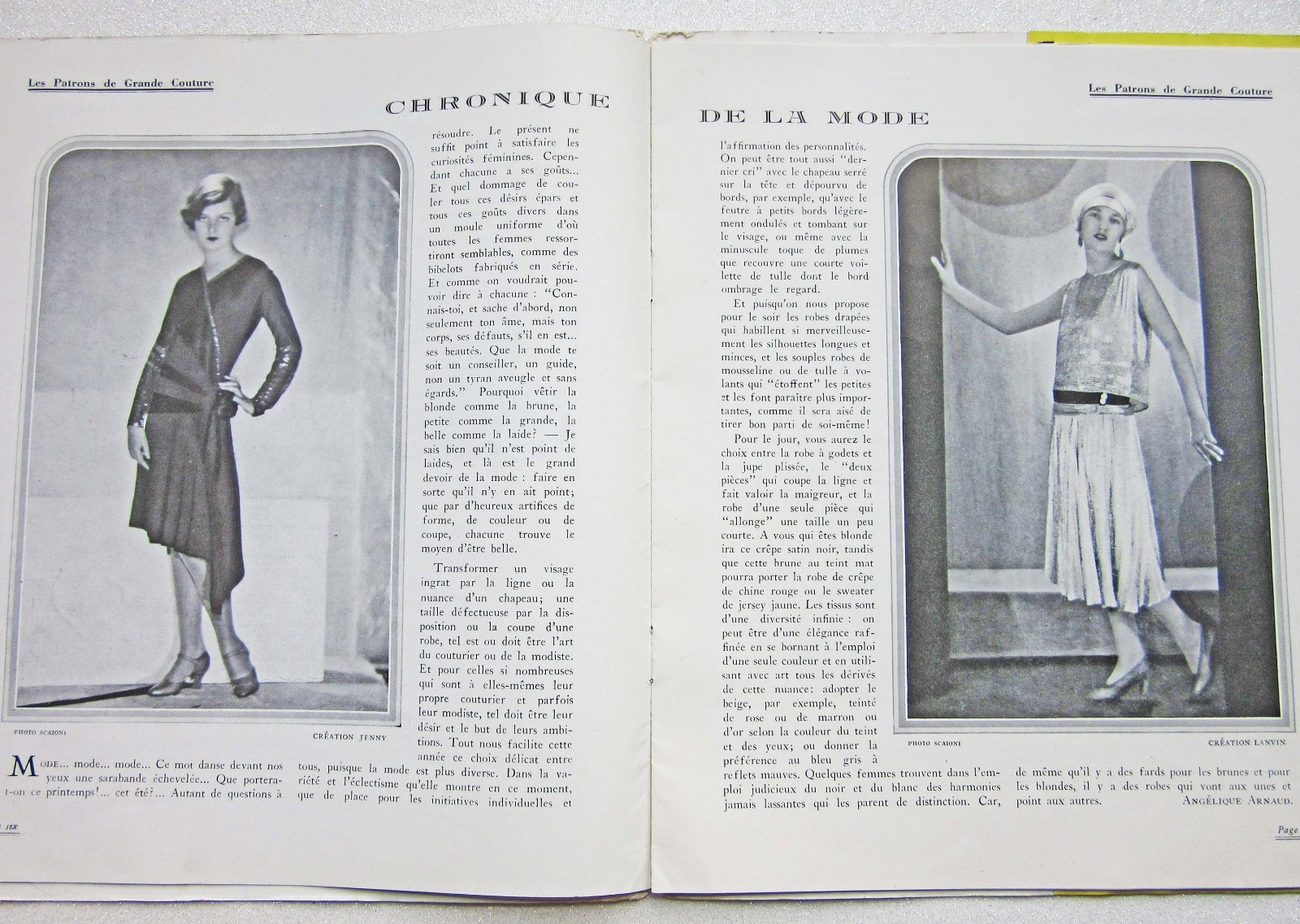 1920s Vintage Sewing Pattern Catalog Les Patrons de Grande Couture Lanvin