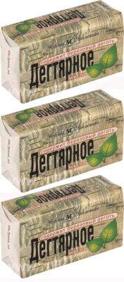 Tar soap. 3 x 140g. Degtayrnoe. Soap with natural birch tar.