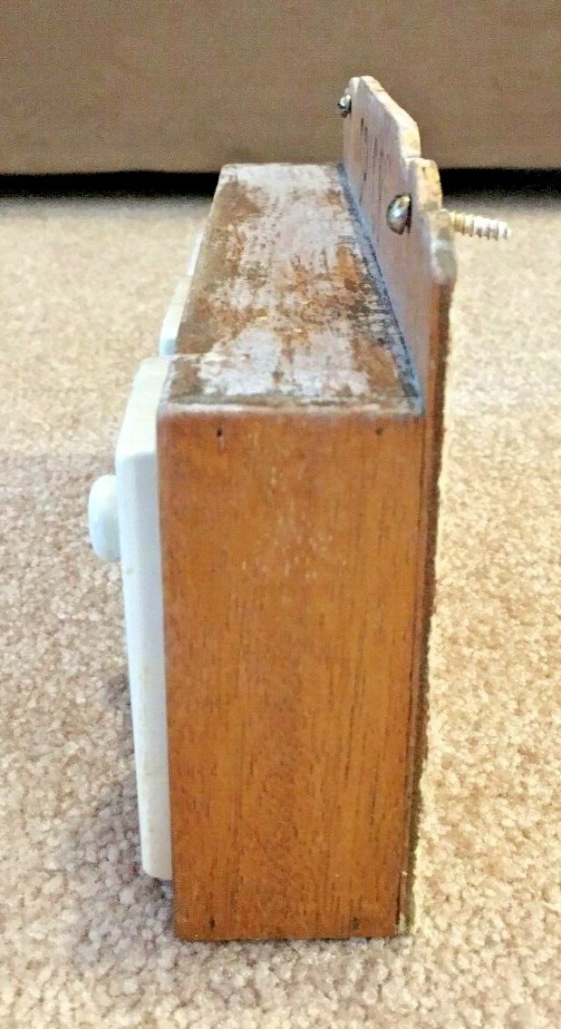 Vintage Wooden Spice Rack Ceramic Spice Shakers 1950's Japan Rooster Design Wall