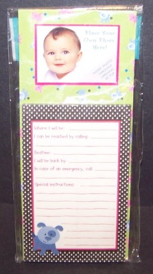 Babysitter Checklist Baby's Photo Picture Emergency Information Magnetic