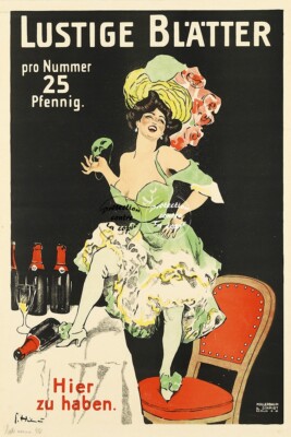 LUSTIGE BLÄTTER Rihc - POSTER HQ 40x60cm d'une AFFICHE VINTAGE