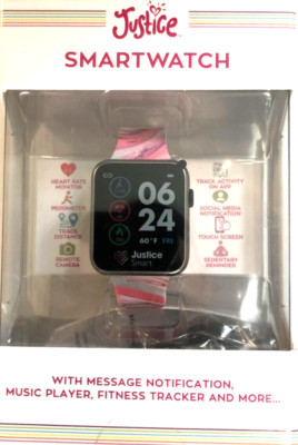 NEW in Box Justice Smartwatch w/ message notify, music, fitness tracker + more
