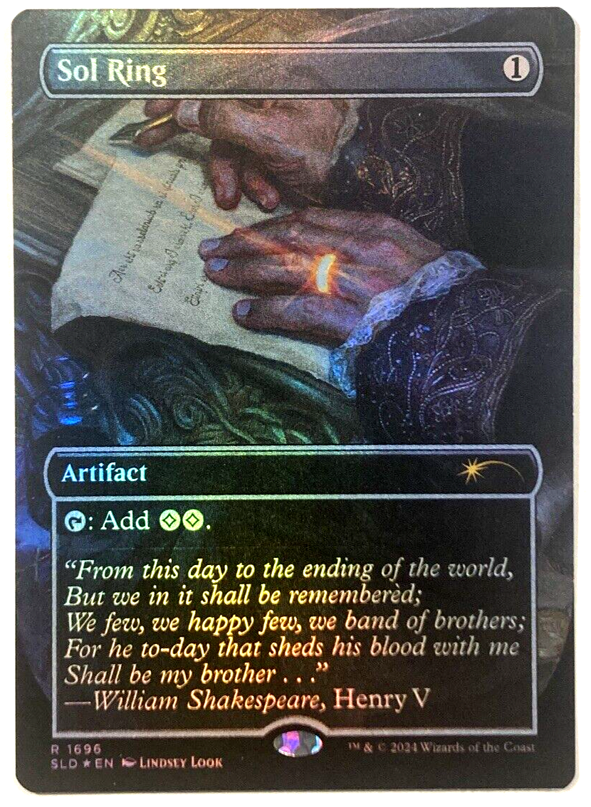 マジック：ザ・ギャザリング MTG secret lair Sheldon's Spellbook Foil MTG Sol Ring BORDERLESS RAINBOW FOIL Secret Lair Sheldon's