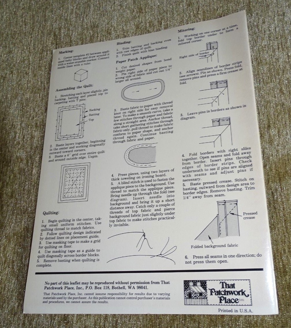 That Patchwork Place Teddy Bear Quilt 1984 LSC-5