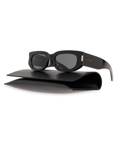 Pre-owned Saint Laurent Yves  Sl-697-001 Black Sunglasses