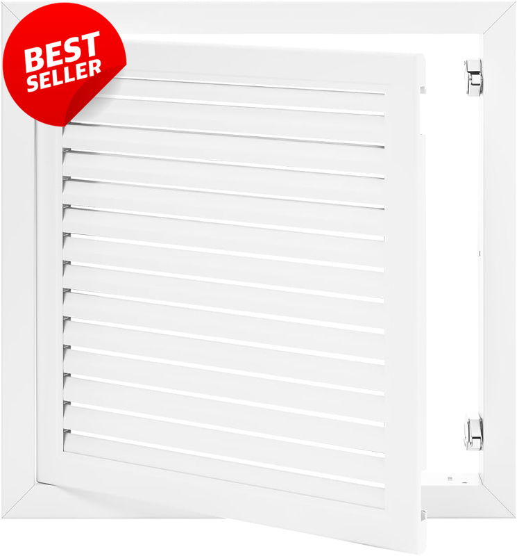 14x14 Louvered Access Panel Aluminum Push Button Vent Access Door - US