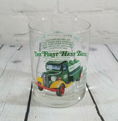 The First Hess Truck Glass Tumbler 1996 NEW Design No. 1 The First Hess Truck Glass Tumbler 1996 NEW Design No. 1