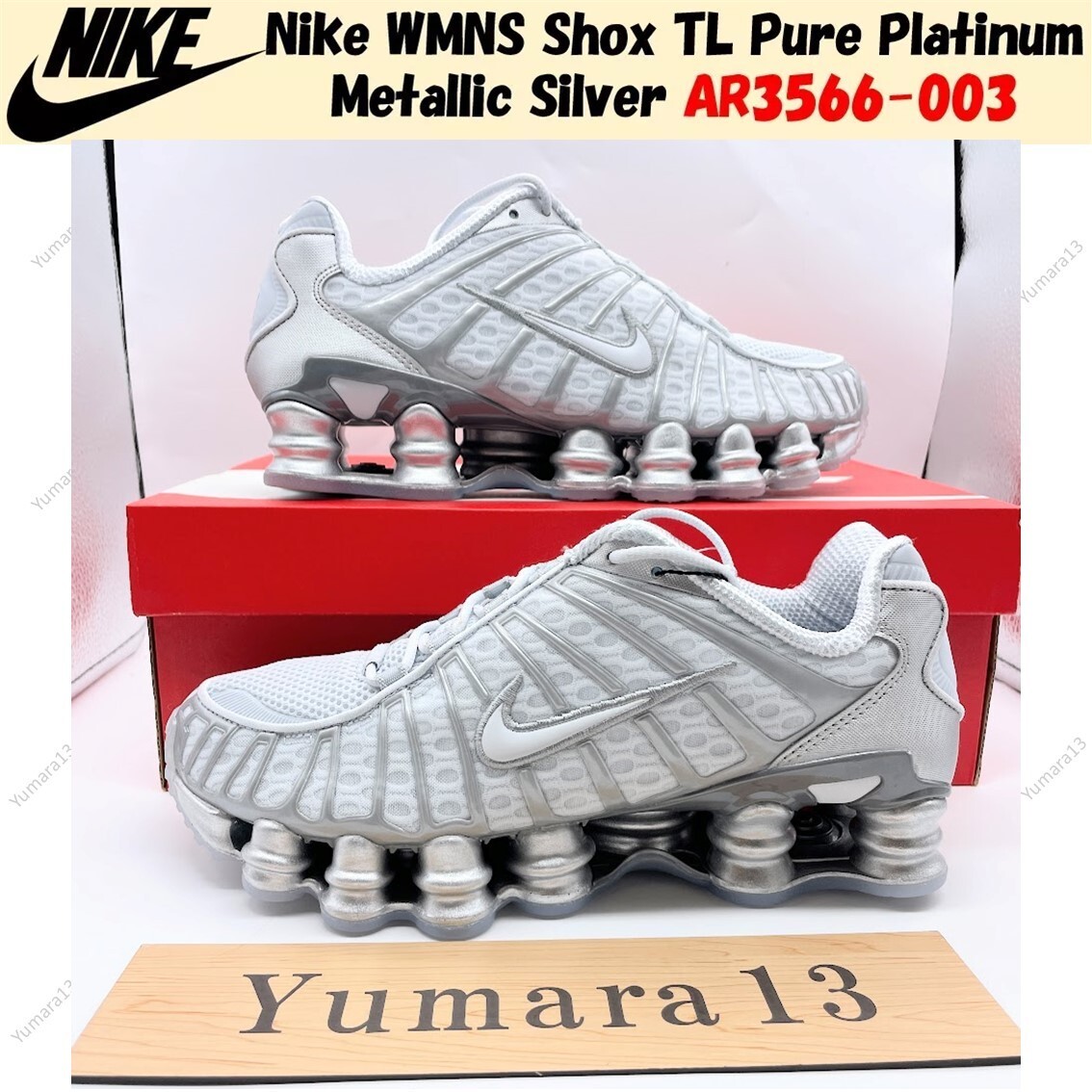 人気 ☆NIKE☆ (W) SHOX TL PURE PLATINUM AND LLIC SILVER Women's Shox TL 'Pure Platinum and Metallic Silver' (AR3566