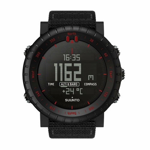 Pre-owned Suunto Ss023158000 Watch Black Red 3atm Azimuth Altitude Depth Atmosphere  Core
