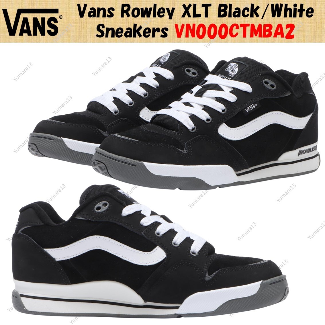 ◆VANS◆Authentic Skate Rowley VN0A2Z3OBYB BLACK/WHITE/BLA Vans | Skate Rowely - Black/White/Black – THIS Skateshop