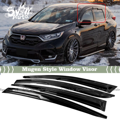 FITS 17-2021 HONDA CRV CR-V JDM 3D WAVY MUGEN STYLE WINDOW VISOR RAIN GUARD VENT