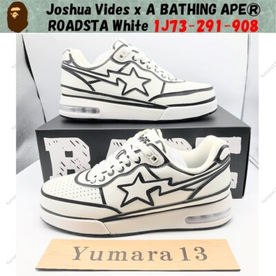 Joshua Vides x A BATHING APE ︎ ROADSTA White 1J73-291-908 US Men's 4-14