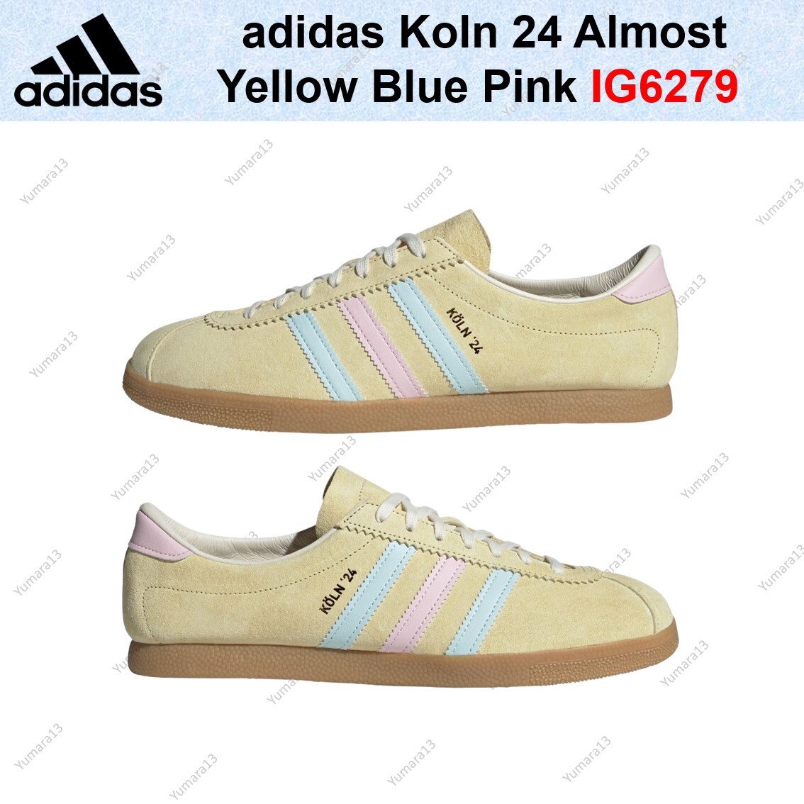 スニーカー ADIDAS KOLN 24 IG6279 4FK921 adidas Koln 24 Almost Yellow Blue Pink IG6279 Men's Size | eBay