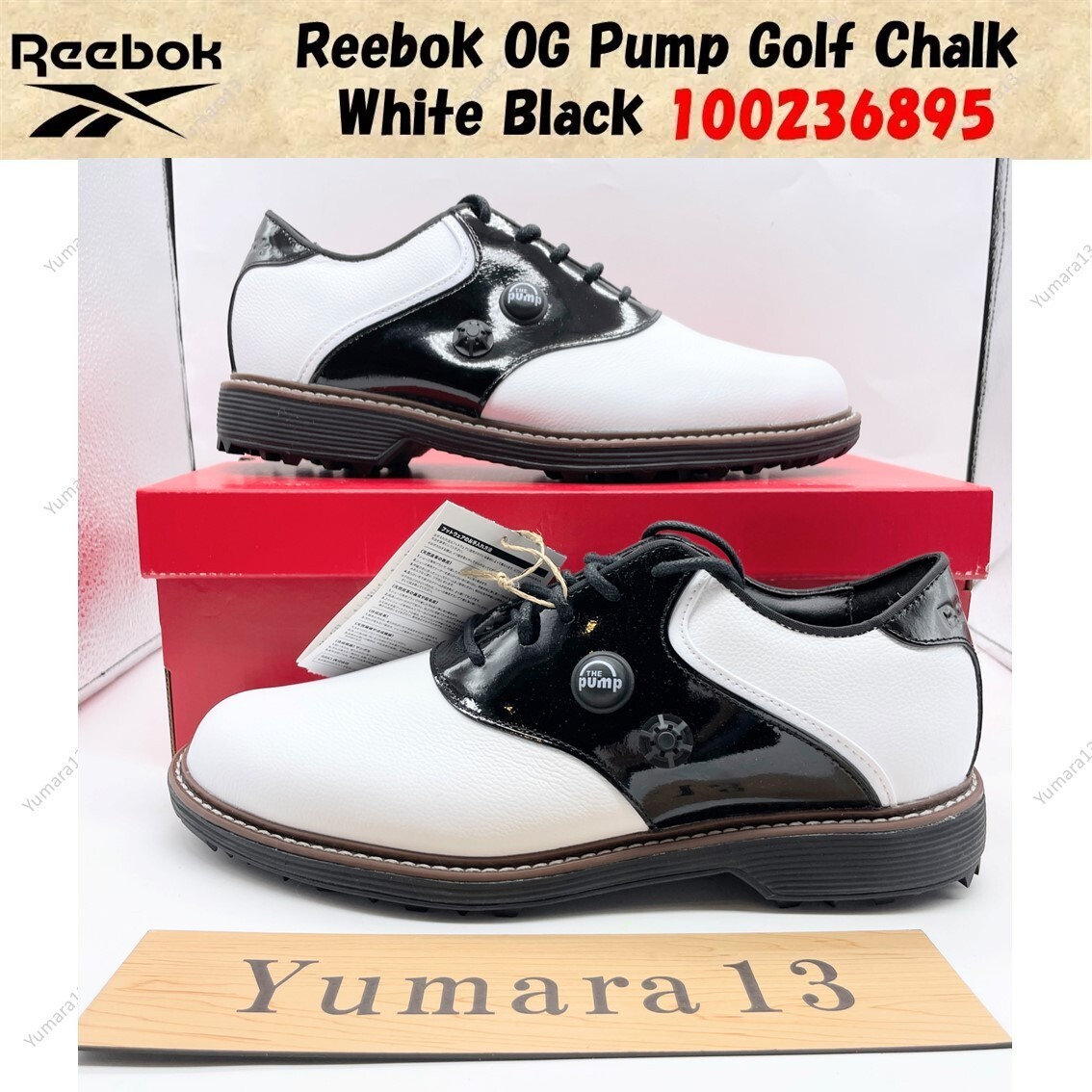 Reebok OG PUMP GOLF CHALK BLACK スニーカー Amazon.com: Reebok(リーボック) Men's Sneakers Golf Shoe