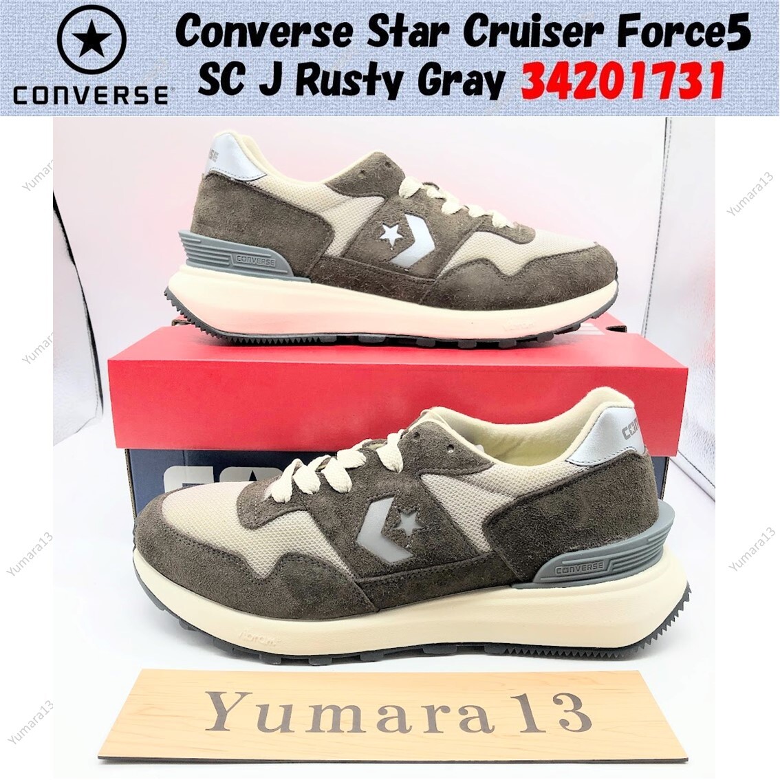 Pre-owned Converse Star Cruiser Force5 Sc J Rusty Gray 34201731 Men's Size