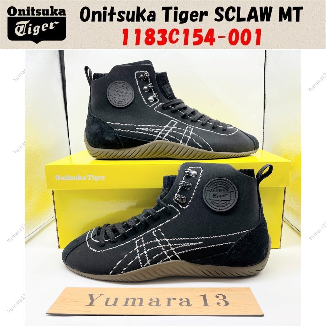 Onitsuka Tiger SCLAW MT BLACK WHITE 1183C154-001 Unisex Size