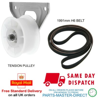 FITS CREDA TCR2 TCS3 TUMBLE DRYER JOCKEY TENSION PULLEY WHEEL & BELT 1991mm H6