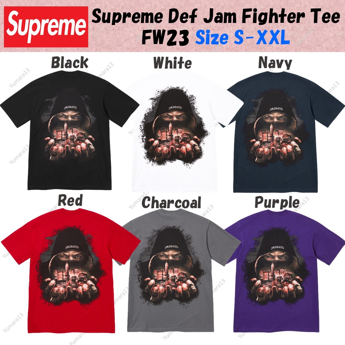 Supreme 2023 FW Fighter Tee purple Mサイズ Supreme 2023 FW Fighter Tee purple Mサイズ