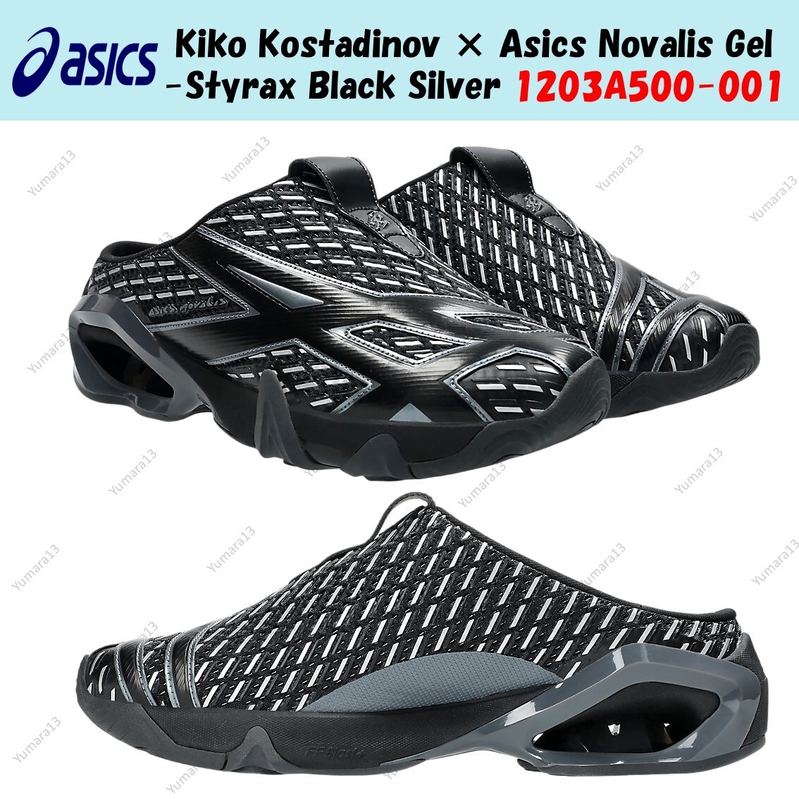 Kiko Kostadinov × Asics Novalis Gel-Styrax Black Silver