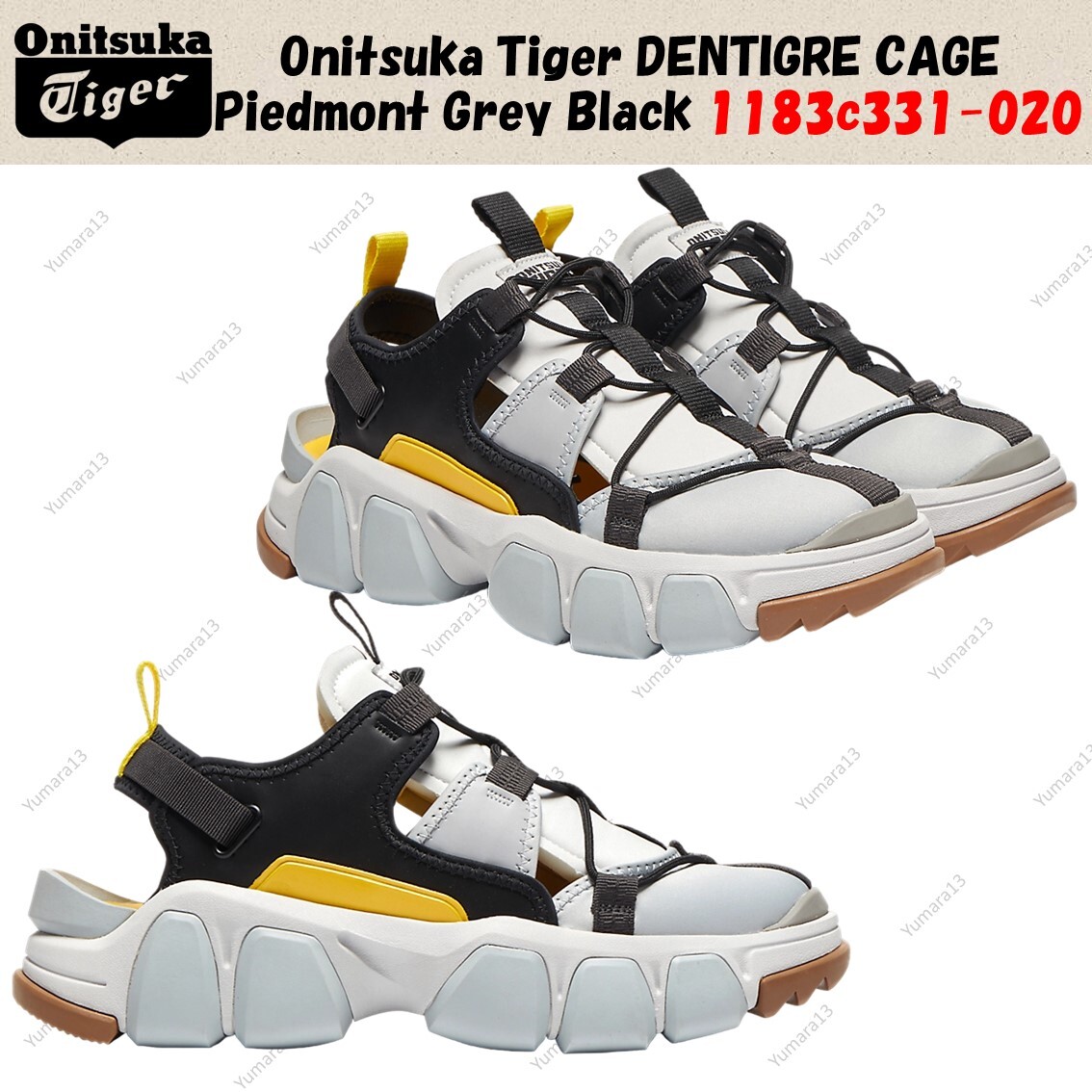 Pre-owned Onitsuka Tiger Dentigre Cage Piedmont Grey Black 1183c331-020 Unisex Size
