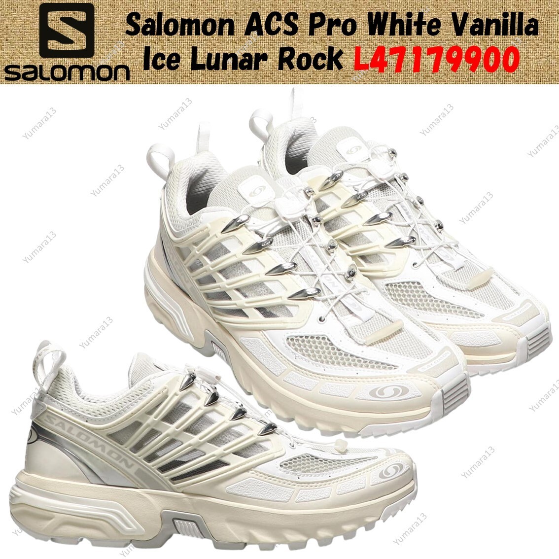 Salomon ACS Pro White Vanilla Ice Lunar Rock L47179900 Men's